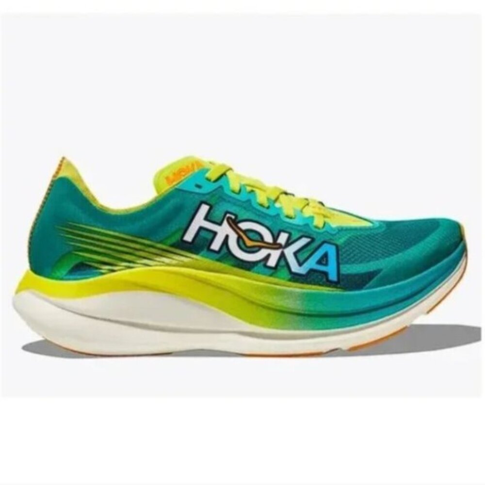 HOKA Unisex Rocket X 2 Racing Shoe Size W11/M10 in Ceramic/Evening Primrose